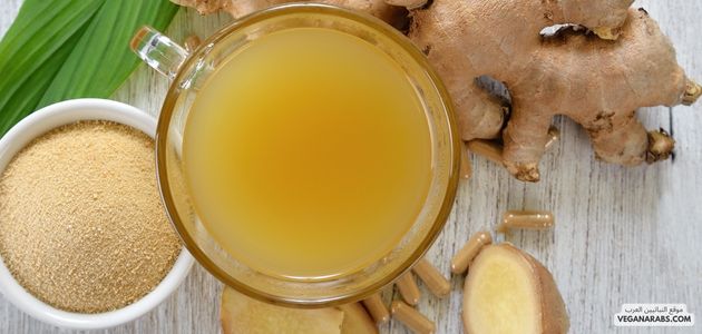 عصير القرع النباتي مع الزنجبيل