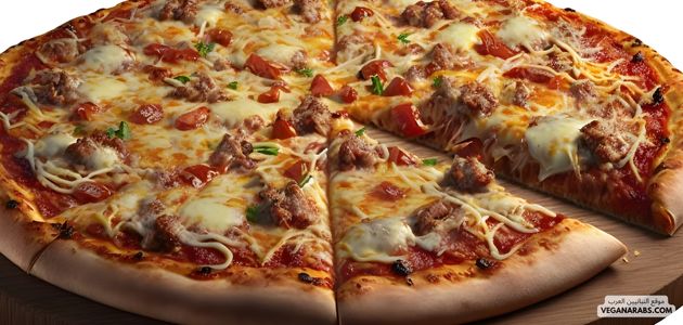 بيتزا الحنطة النباتية مع السبانخ بيستو و وصفة جبنة الكاجو النباتيه