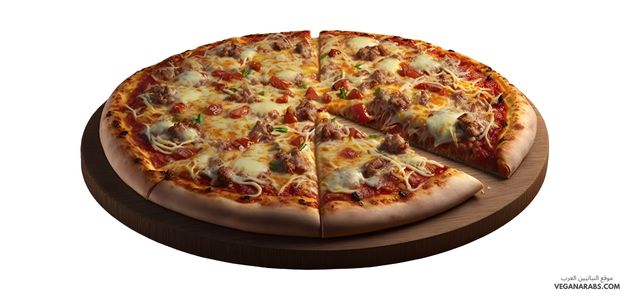 بيتزا دجاج باربيكيو النباتيه