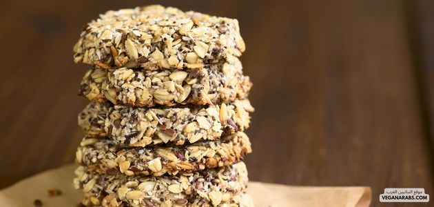 كعك الشوفان النباتي اللذيذة