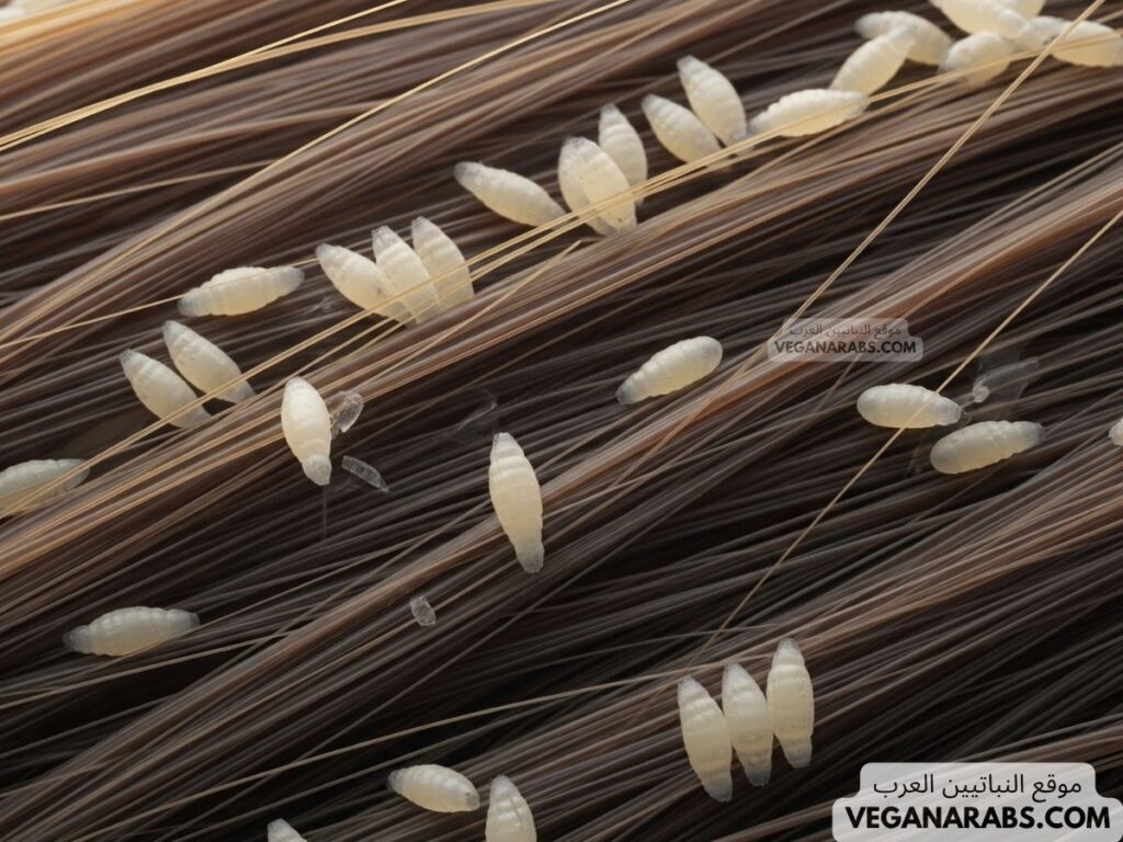 شكل بيض القمل