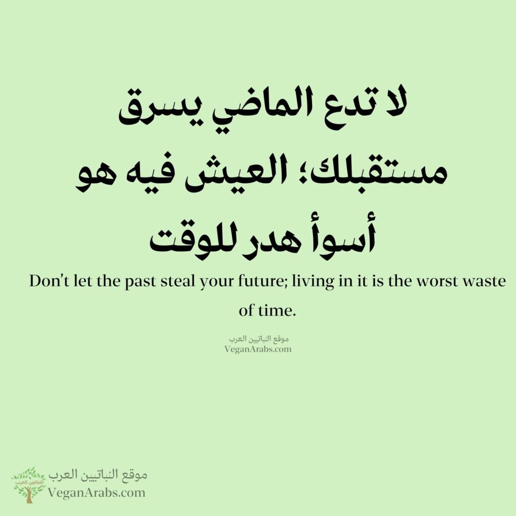 "لا تدع الماضي يسرق مستقبلك؛ العيش فيه هو أسوأ هدر للوقت."
"Don’t let the past steal your future; living in it is the worst waste of time."