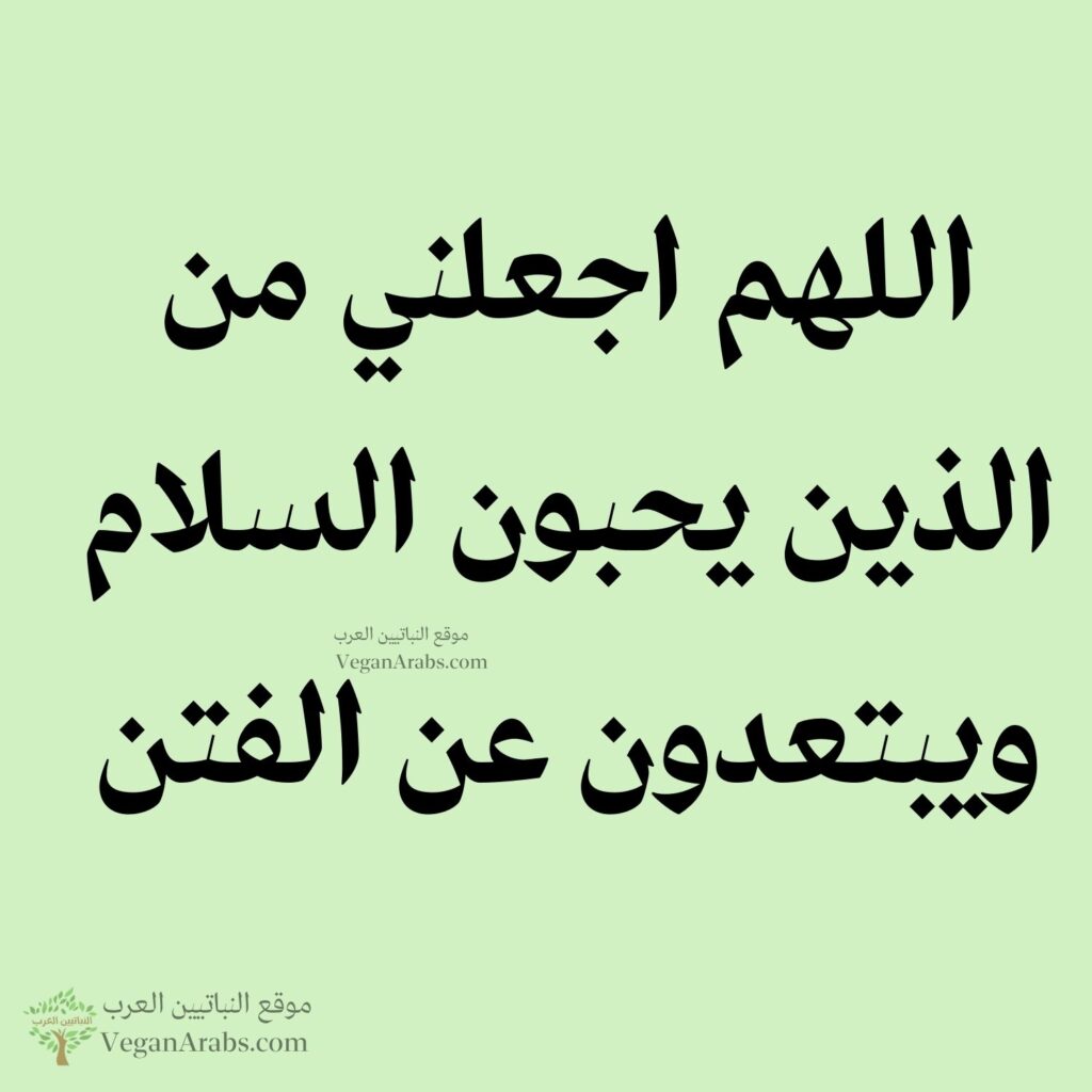 ٦٨- اللهم اجعلني من الذين يحبون السلام ويبتعدون عن الفتن.