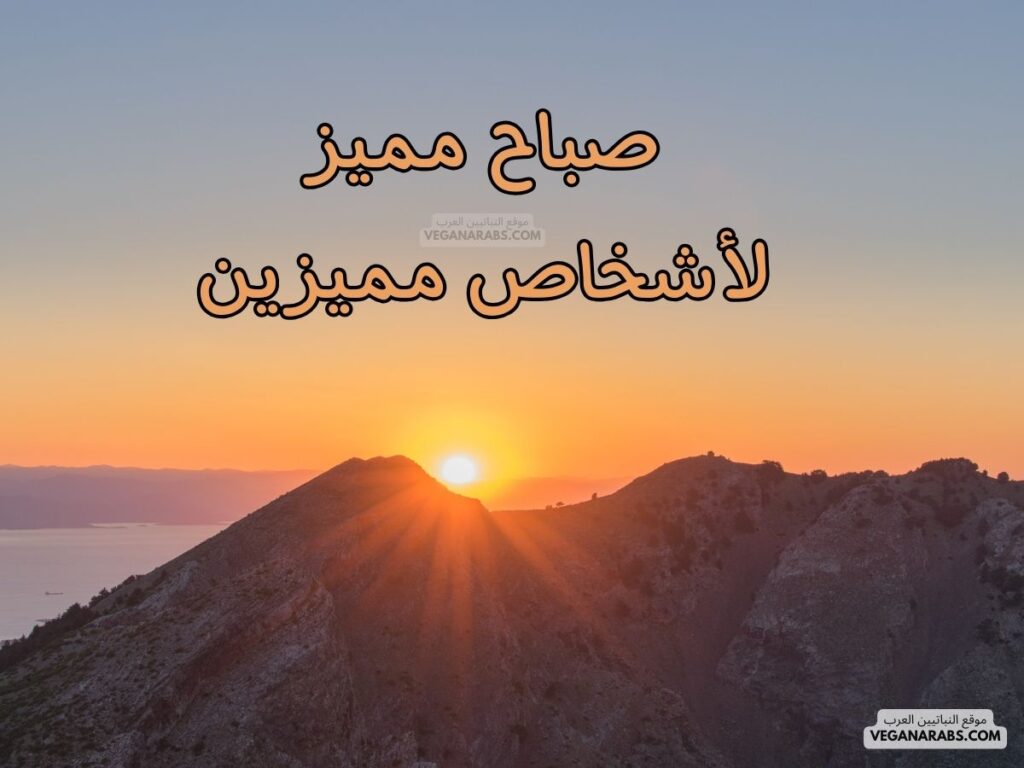 ٢٣- صباح مميز لأشخاص مميزين.رسائل صباحية موقع النباتيين العرب veganarabs.com 