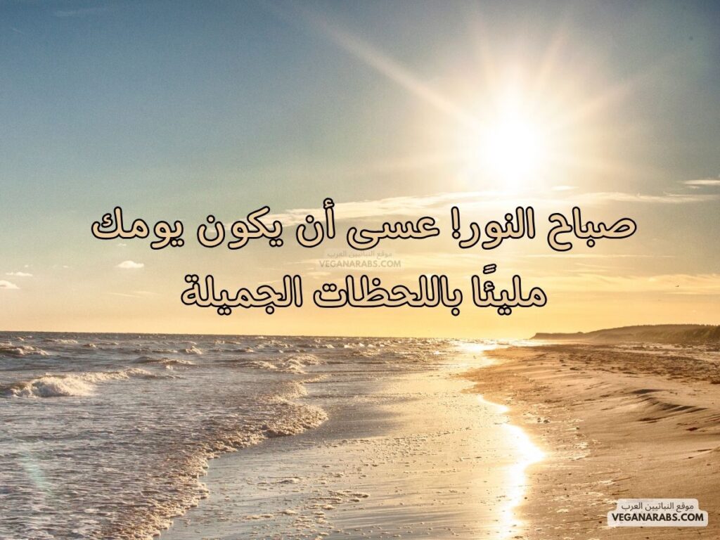٥- صباح النور! عسى أن يكون يومك مليئًا باللحظات الجميلة.