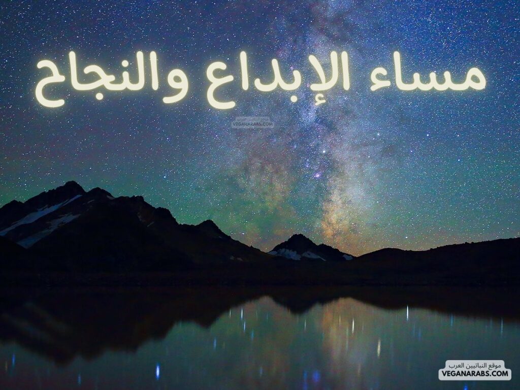 7- مساء الإبداع والنجاح. veganarabs.com