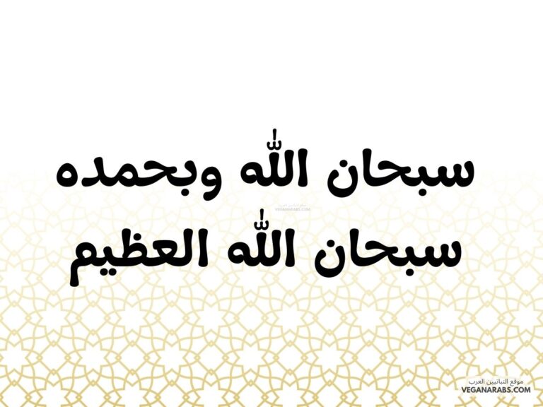 سبحان الله وبحمده سبحان الله العظيم