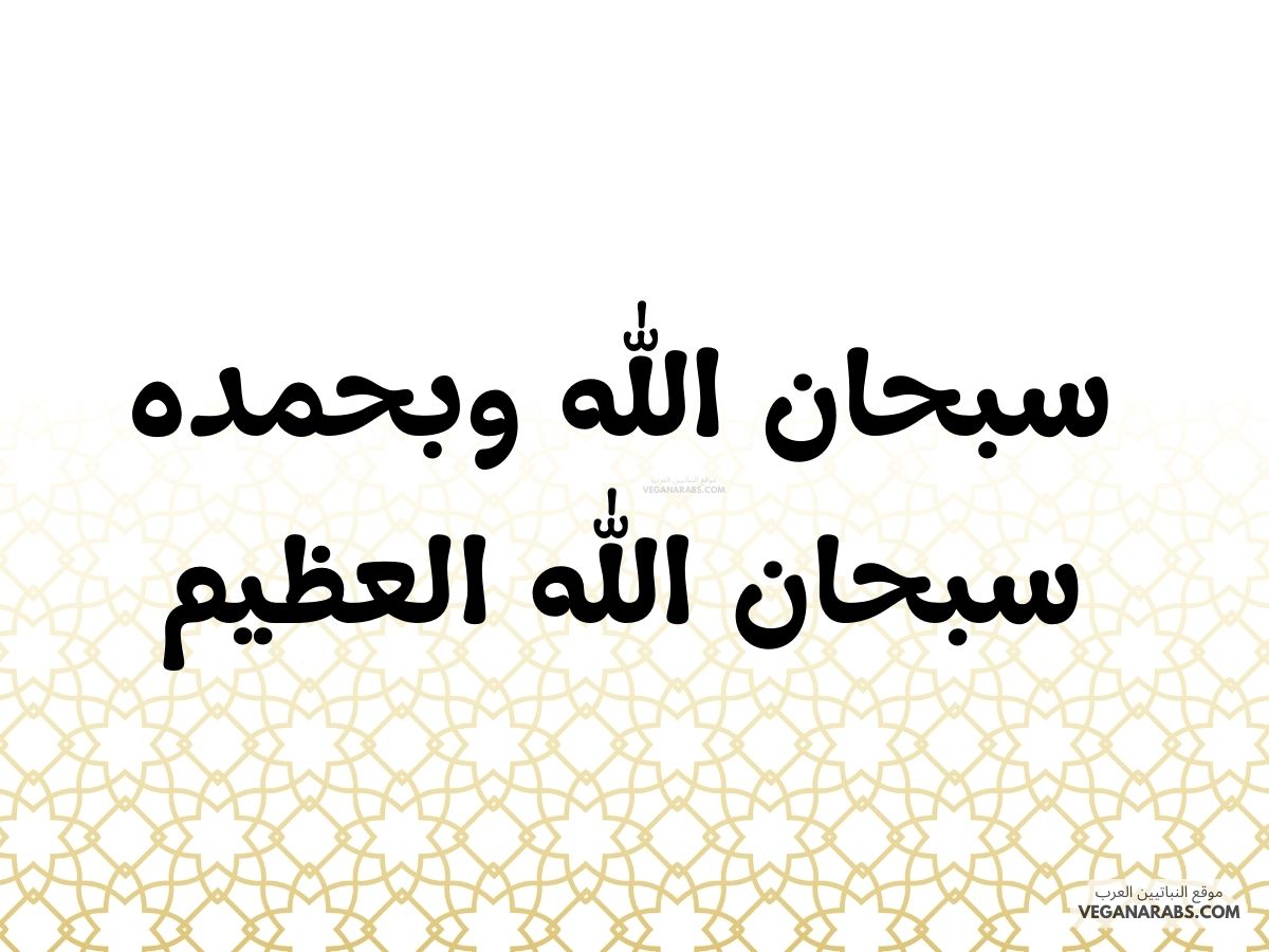 سبحان الله وبحمده سبحان الله العظيم