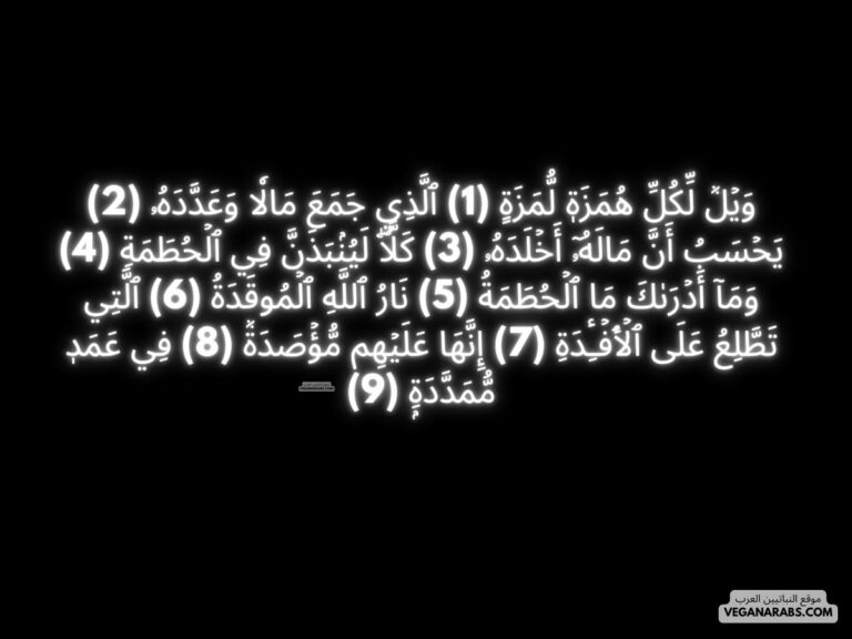 أحكام التجويد في سورة الهمزة