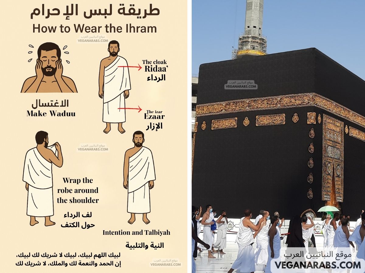 طريقة لبس الإحرام