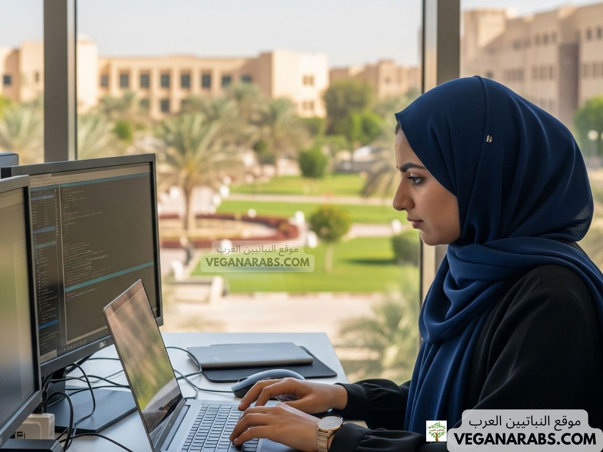 طالبه في الامن السيبراني في جامعه بالسعوديه